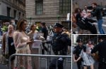 Anti-Israel protesters, counter-demonstrators clash, spit at each other outside NYC Parsons Benefit — as lavish guests tip-toe around them