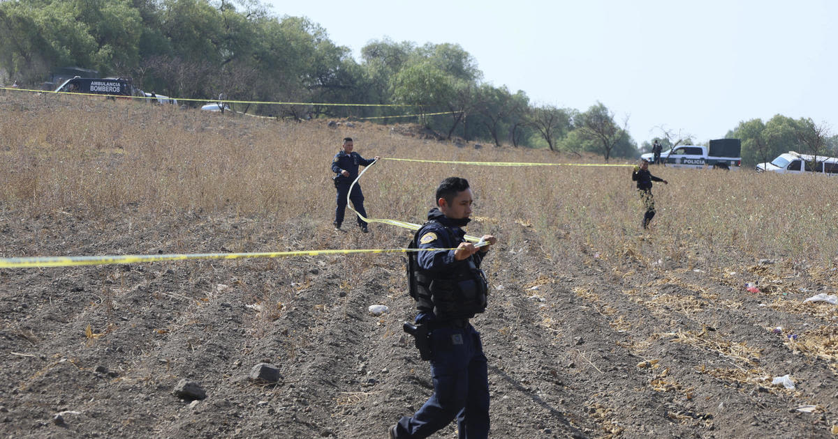 Police searching for clandestine crematorium in Mexico say bones found around charred pit are of "animal origin"