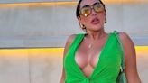 Towie’s Sophie Kasaei puts on eye-popping display in very low cut green dress