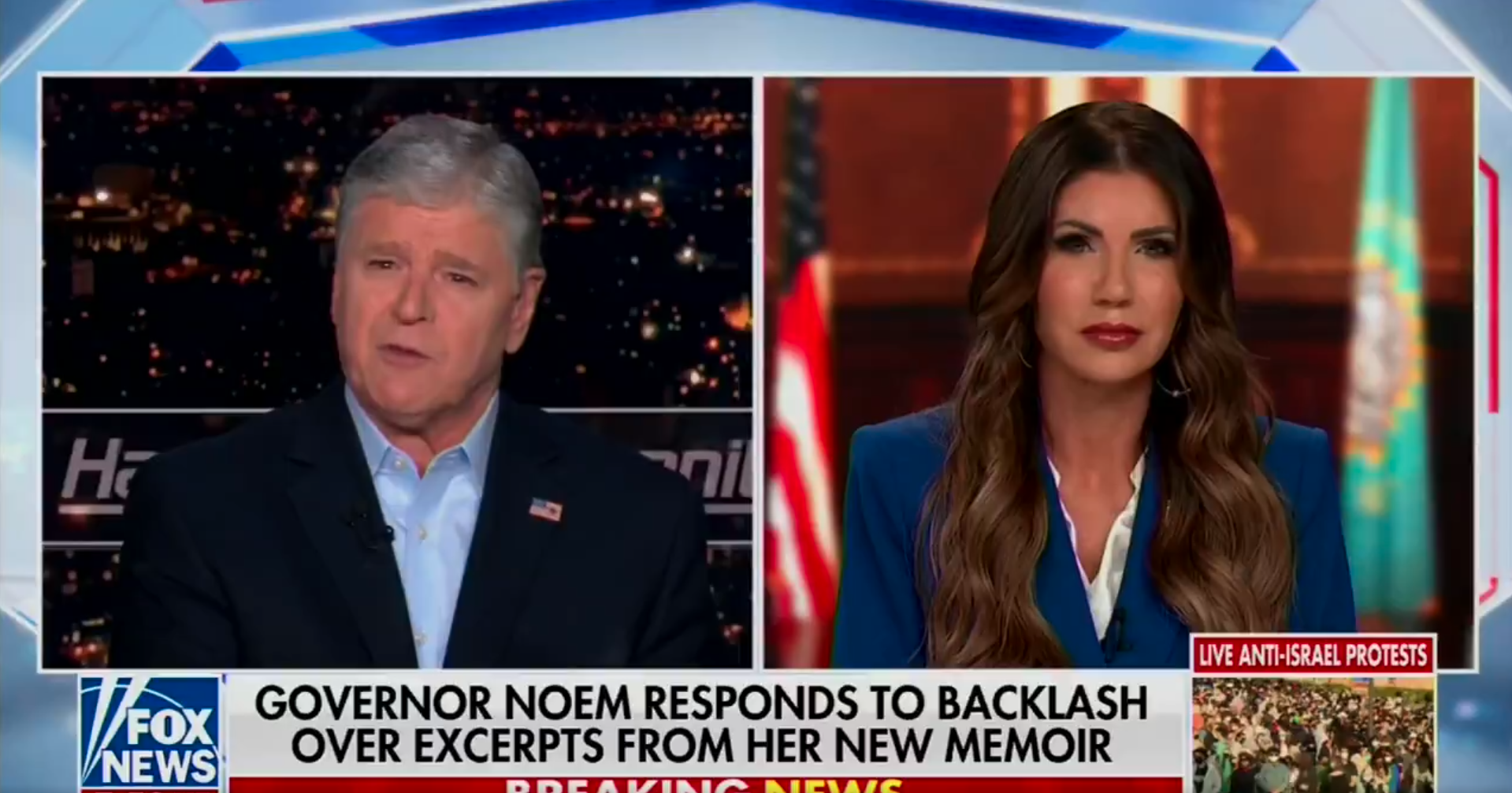 Hannity Appears to Suggest in Interview With Noem That Biden’s Dog Might Need to Be Put Down