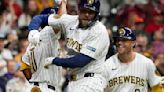 Rhys Hoskins slugs 3-run homer in 7th to help Brewers send Cardinals to 7th straight loss