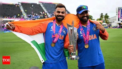 'Brother on his side': Rohit Sharma's mother shares son's image with Virat Kohli, calls them 'GOAT duo in T20 cricket' | Cricket News - Times of India