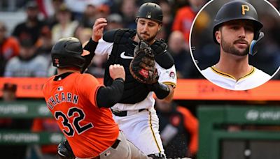 Pirates’ Joey Bart scratched vs. Mets after freak bullpen incident