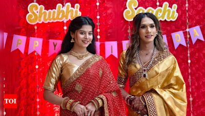 Transgender actress Shubhi Sharma rings in her birthday celebrating Mata Ki Chowki along with Saachi Tiwari, says ‘It was an amazing celebration’ - Times of India