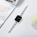適用于Apple Watch se手表金屬腕帶 蘋果8代麥克風圓圈鋅合金表帶