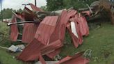 Dangerous winds carry metal carport 50 yards into tree, which knocked down power lines in White Co.