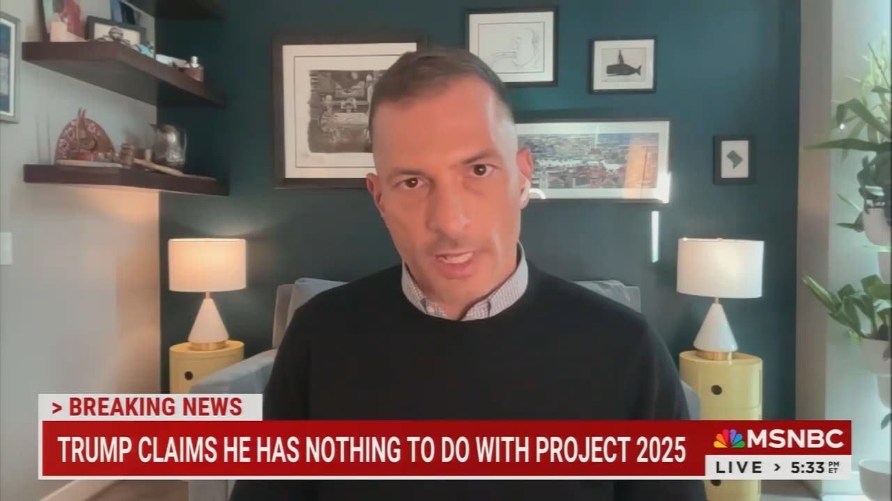 On MSNBC's Deadline: White House, Angelo Carusone discusses Project 2025: "A mechanism for enacting the very revenge that Trump promised"