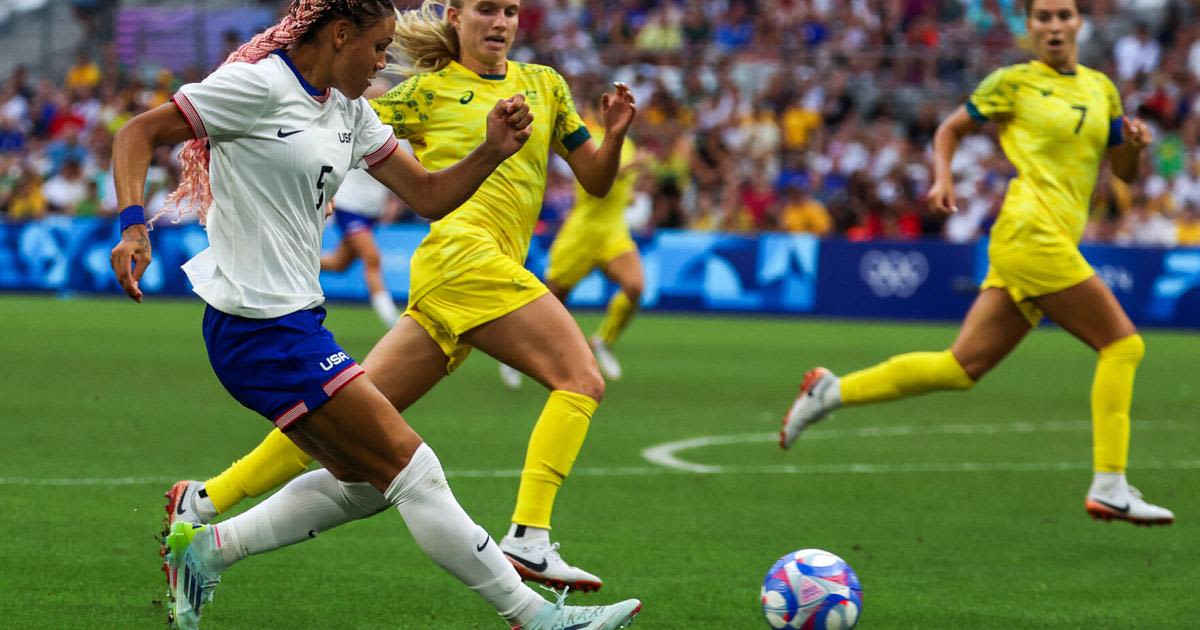 US women’s soccer team finishes Olympics group stage sweep with 2-1 win over Australia