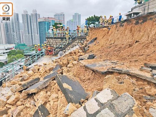 9日5度黃雨警告 墳場塌牆掩埋兩墓