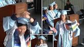 Columbia University grads wear zip ties, rip diplomas on stage during commencement ceremony