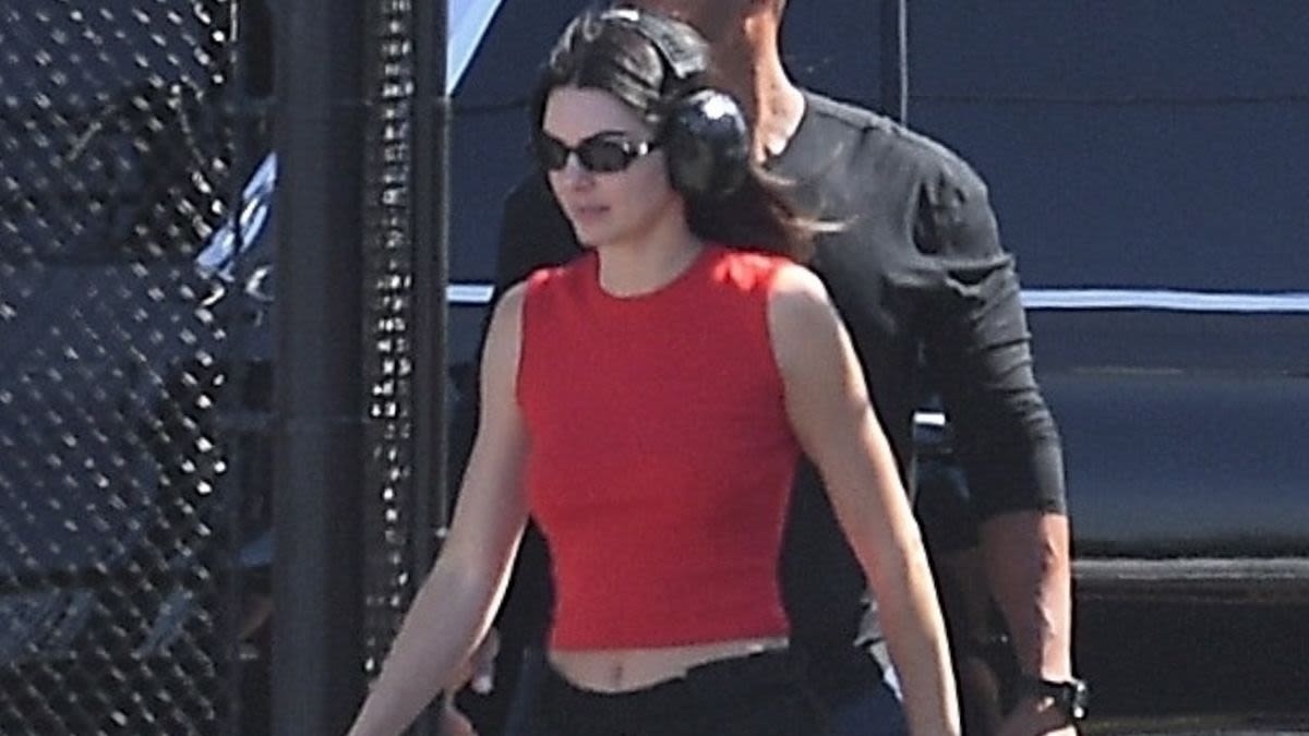 Kendall Jenner Jets Off in This Year's Biggest Sneaker Trend