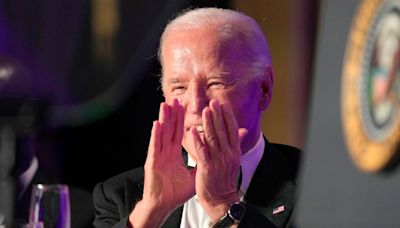 Biden jokes about his past stumbles and digs at Trump during annual correspondents' dinner