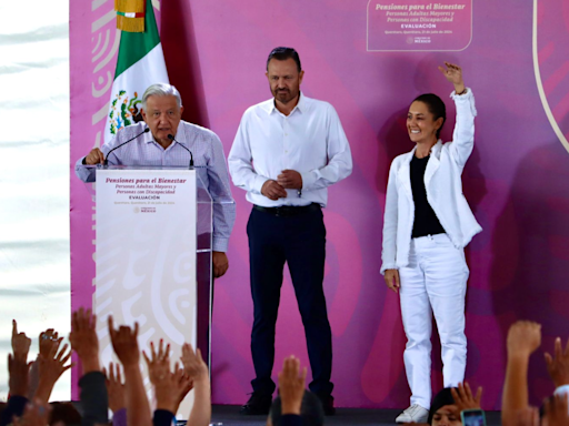 Abuchean a Mauricio Kuri durante evento de AMLO y Sheinbaum en Querétaro