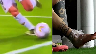 El video que muestra cómo fue la lesión de Messi en la final de Copa América y los antecedentes por problemas en su tobillo