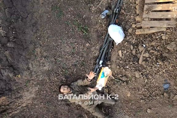 Watch: Ukrainian drone tries to kill Russian soldier – then returns and saves his life