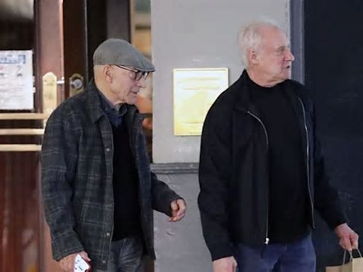 Star Trek reunion! Sir Patrick Stewart dines with longtime co-stars Jonathan Frakes and Brent Spiner in LA