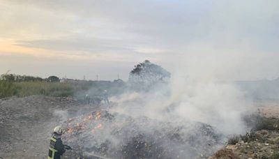 台中外埔廢棄物火警？竟是宮廟在空地燒金紙