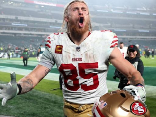 George Kittle Reveals His Hilarious Text Request to Travis Kelce at McCaffrey's Wedding