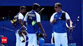 Paris Olympics: Indian men's team challenge in archery ends in quarterfinal | Paris Olympics 2024 News - Times of India