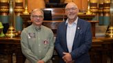 Bellino welcomes Gold Star father to Senate Memorial Day service