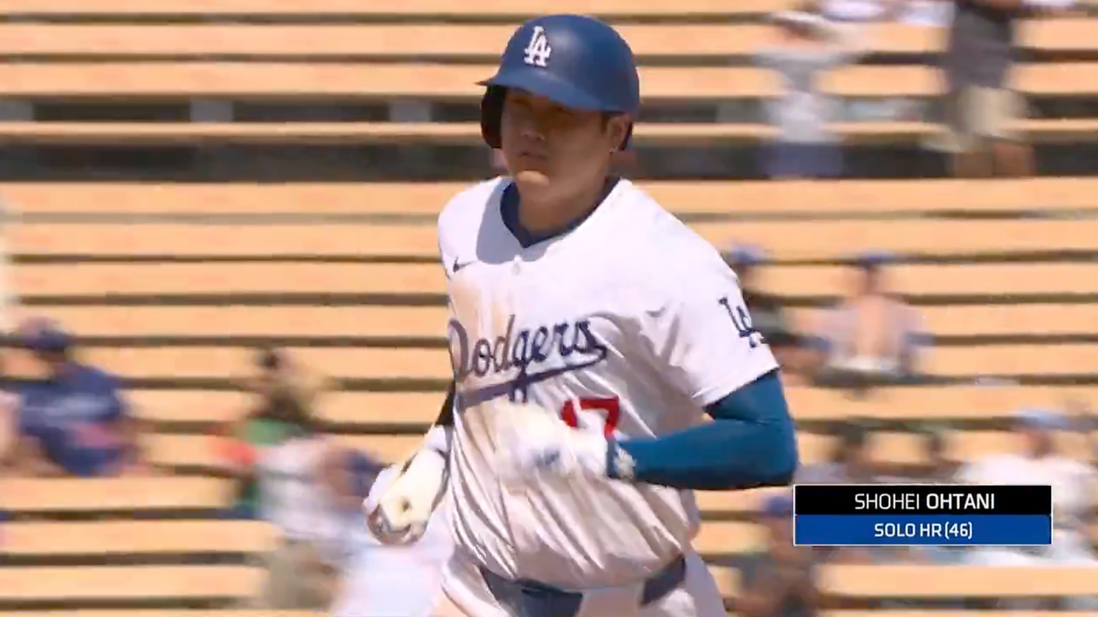 Shohei Ohtani hits 46th homer to tie career high on sweltering day at Dodger Stadium