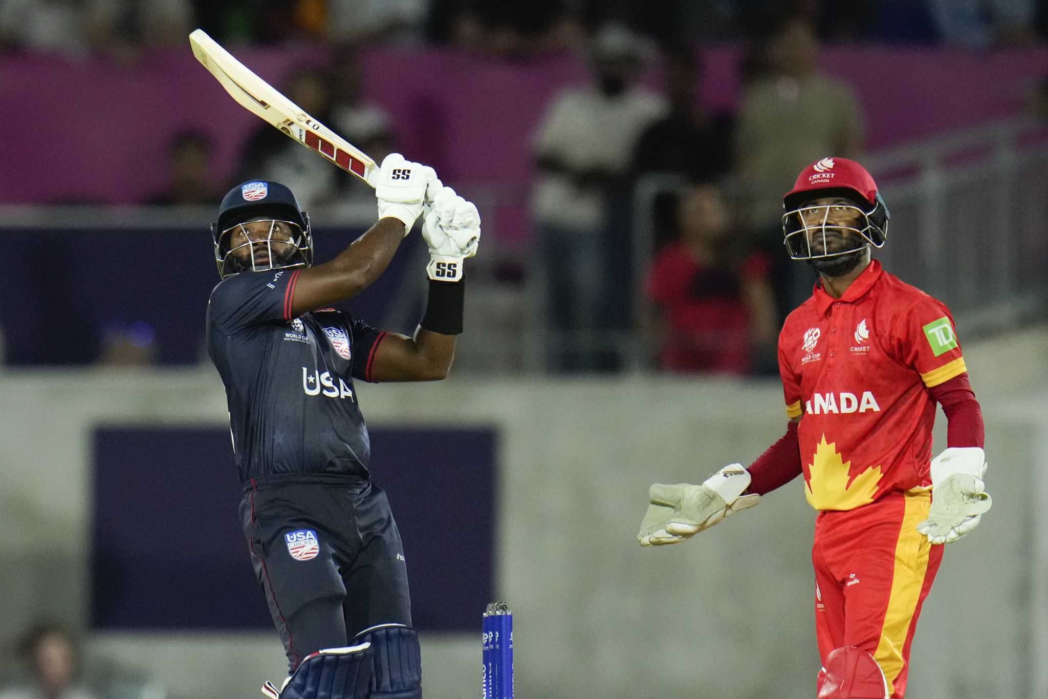 Aaron Jones hits 10 sixes as US beats Canada by 7 wickets to open T20 World Cup