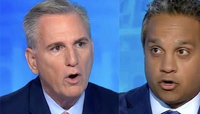 'Let me finish!' Kevin McCarthy snaps at CNN's Manu Raju when confronted with Trump smears