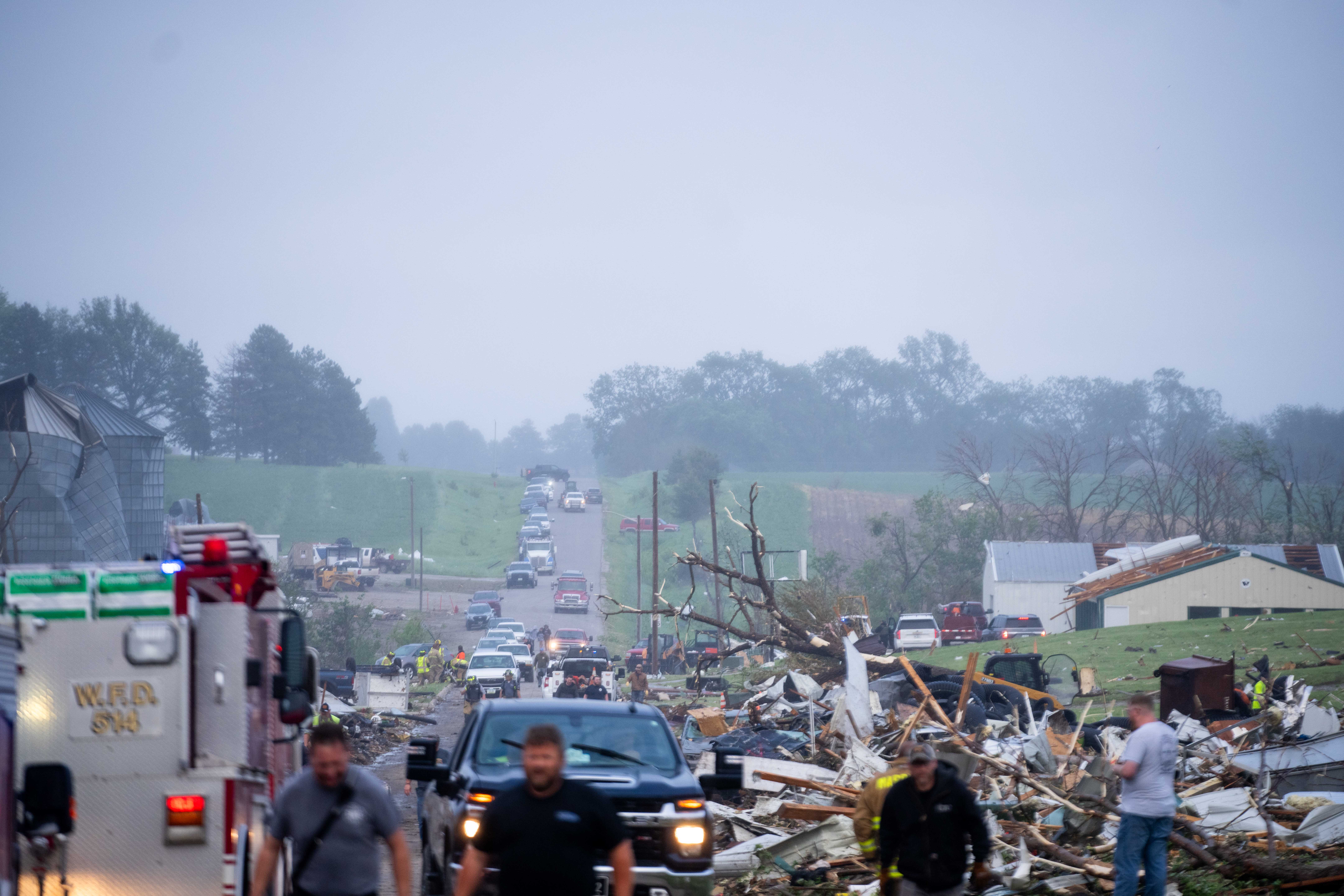 'Somehow I'm here': Neighbors say four people died in powerful Greenfield tornado