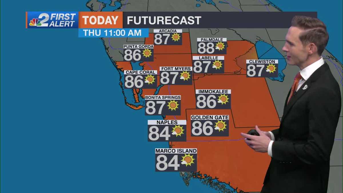 Heat index approaching 100 degrees in SWFL