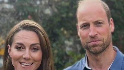 Prince William and Kate Middleton share rare video message from home