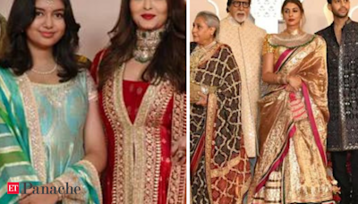 Aishwarya Rai and daughter Aaradhya pose separately from Bachchan clan at Anant Ambani's lavish wedding - The Economic Times