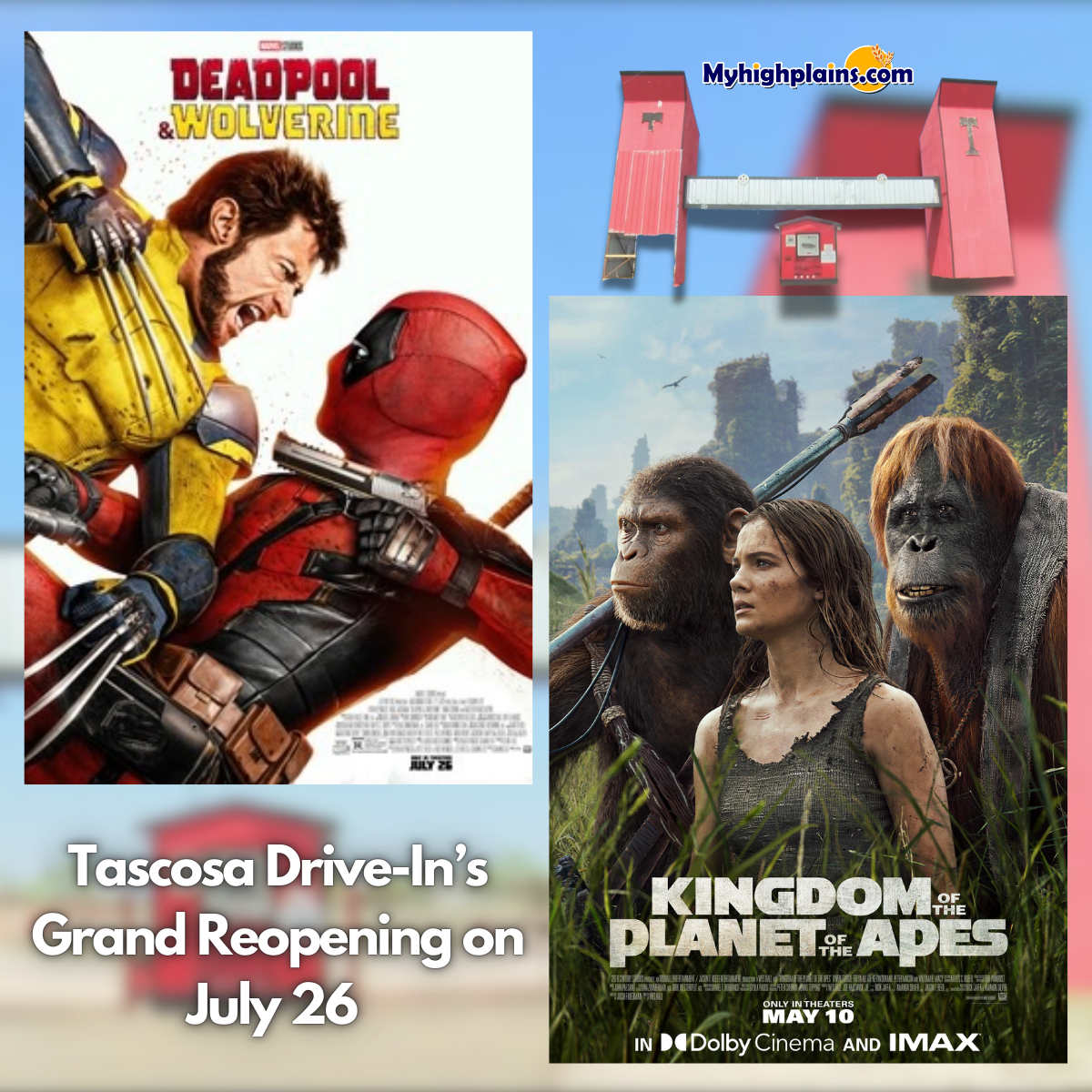 Tascosa Drive-In set to re-open on July 26 with ‘Deadpool & Wolverine’ & ‘Kingdom of the Planet of the Apes’