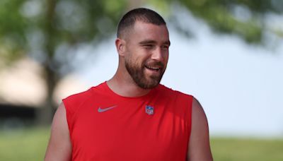 Fans Declare Travis Kelce's New Look at Training Camp Is a 'Taylor Swift Glow Up'