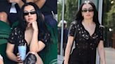 Charli XCX Makes the Case for Crochet in Sheer Black Button-up and Miniskirt for Wimbledon 2024