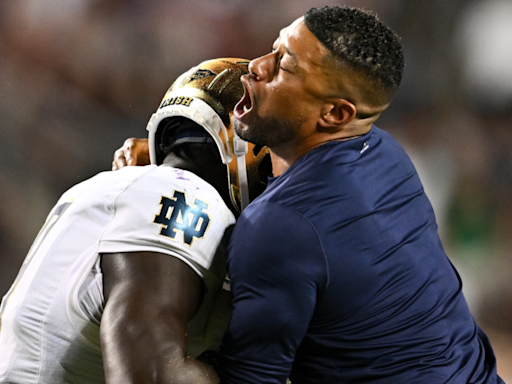 Notre Dame Notebook: Marcus Freeman Talks Emotions, Riley Leonard, Texas A&M Win