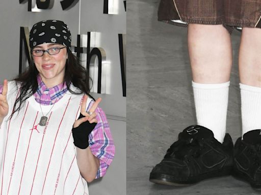 Billie Eilish Touches Down in Japan in Chunky Black ES Skateboarding Sneakers