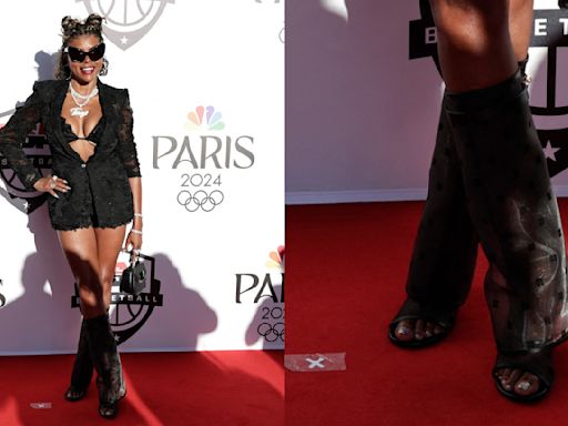 Taraji P. Henson Spotlights French Fashion in Mesh Givenchy Boots for Paris Olympics Basketball Event