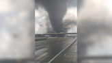 WATCH: Large tornado crossing interstate in Nebraska