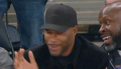 Fox NFL's Michael Strahan keeps low profile with outfit choice at Knicks clash