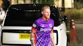 Stokes pictured on crutches after England captain suffered injury