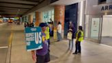 Airport workers start strike at Charlotte airport, calling for better pay