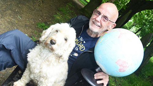 Finish line ahead for man 'walking the world'