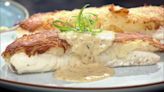 Potato and horseradish crusted halibut recipe from Sea Breeze