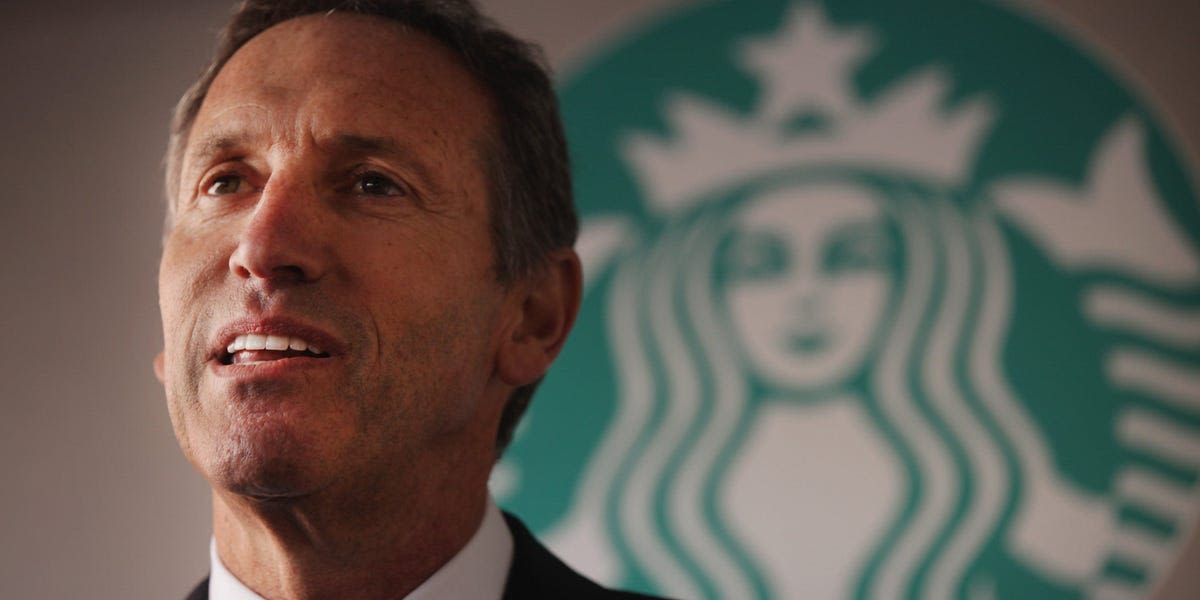 Howard Schultz tells Starbucks to fix its stores and mobile app to reverse 'fall from grace'