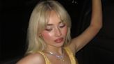 Sabrina Carpenter's yellow satin mini dress is giving 'How to Lose a Guy in 10 Days'