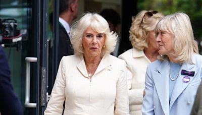 Queen Camilla, Zara and Mike Tindall and Kate Middleton's parents attend star-studded Day 10 of Wimbledon