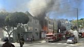 Large fire hits Alamo Square house in SF, 2 people hospitalized