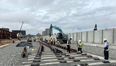 桃捷綠線北機廠軌道陸續鋪設中 (圖)