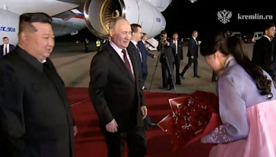 Watch: Putin meets Kim as he arrives in North Korea