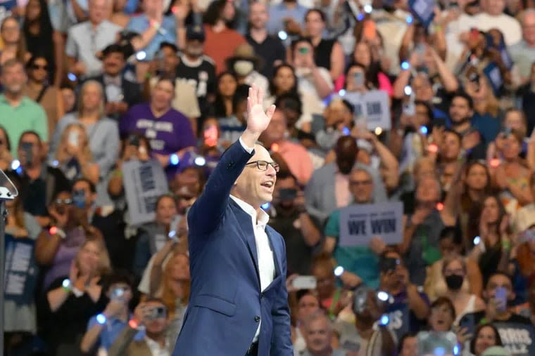 Gov. Josh Shapiro gives a rousing speech on his home turf after getting passed over for VP